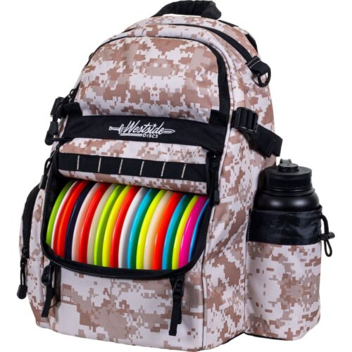 camo backpack to dischgolf